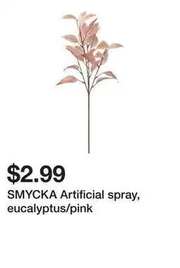 Ikea SMYCKA Artificial spray, eucalyptus/pink offer