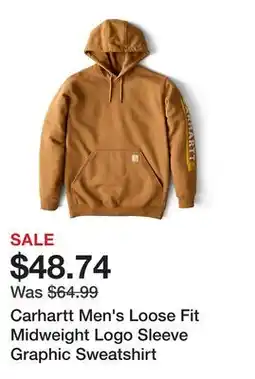 Tractor Supply Company Carhartt Men's Loose Fit Midweight Logo Sleeve Graphic Sweatshirt offer