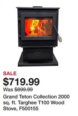 Tractor Supply Company Grand Teton Collection 2000 sq. ft. Targhee T100 Wood Stove, F500155 offer