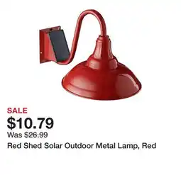 Tractor Supply Company Red Shed Solar Outdoor Metal Lamp, Red offer