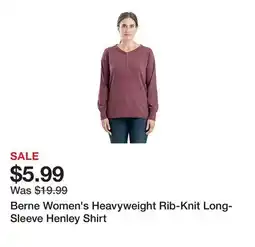 Tractor Supply Company Berne Women's Heavyweight Rib-Knit Long-Sleeve Henley Shirt offer