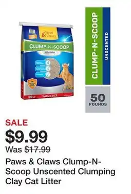 Tractor Supply Company Paws & Claws Clump-N-Scoop Unscented Clumping Clay Cat Litter offer