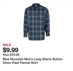 Tractor Supply Company Blue Mountain Men's Long-Sleeve Button-Down Plaid Flannel Shirt offer