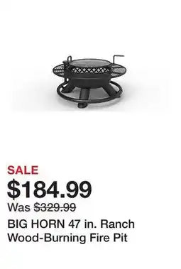 Tractor Supply Company BIG HORN 47 in. Ranch Wood-Burning Fire Pit offer