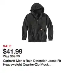 Tractor Supply Company Carhartt Men's Rain Defender Loose Fit Heavyweight Quarter-Zip Mock Hoodie offer