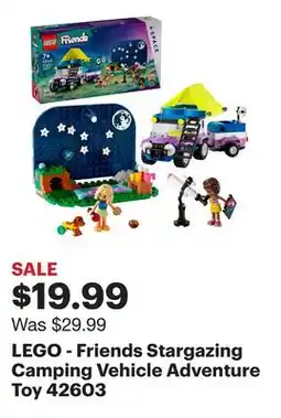 Best Buy LEGO - Friends Stargazing Camping Vehicle Adventure Toy 42603 offer