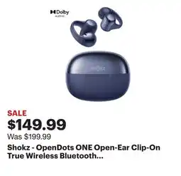 Best Buy Shokz - OpenDots ONE Open-Ear Clip-On True Wireless Bluetooth Earbuds - Navy Blue offer