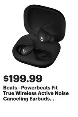 Best Buy Beats - Powerbeats Fit True Wireless Active Noise Canceling Earbuds - Jet Black offer