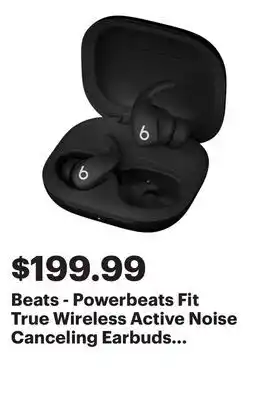 Best Buy Beats - Powerbeats Fit True Wireless Active Noise Canceling Earbuds - Jet Black offer