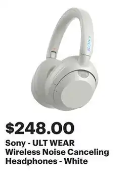 Best Buy Sony - ULT WEAR Wireless Noise Canceling Headphones - White offer