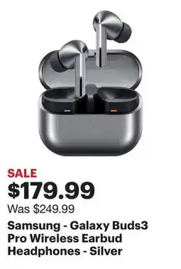 Best Buy Samsung - Galaxy Buds3 Pro Wireless Earbud Headphones - Silver offer