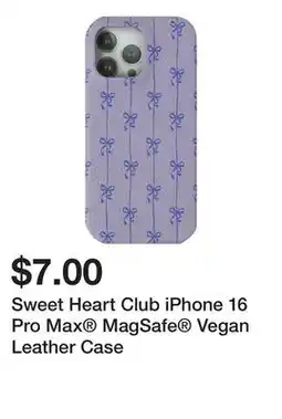 Five Below Sweet Heart Club iPhone 16 Pro Max MagSafe Vegan Leather Case offer
