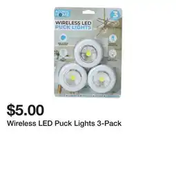 Five Below Wireless LED Puck Lights 3-Pack offer