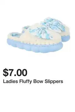 Five Below Ladies Fluffy Bow Slippers offer