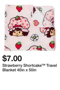 Five Below Strawberry Shortcake Travel Blanket 40in x 50in offer