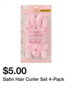 Five Below Satin Hair Curler Set 4-Pack offer