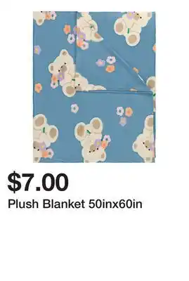 Five Below Plush Blanket 50inx60in offer