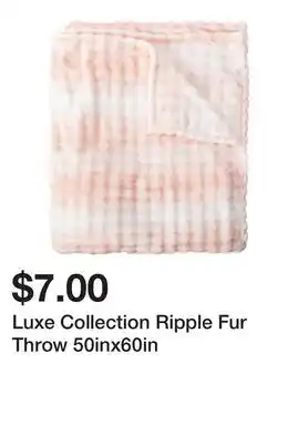 Five Below Luxe Collection Ripple Fur Throw 50inx60in offer