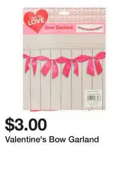 Five Below Valentine's Bow Garland offer