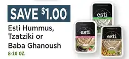 Heinen's Esti Hummus, Tzatziki or Baba Ghanoush offer
