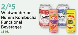 Heinen's Wildwonder or Humm Kombucha Functional Beverages offer