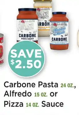Heinen's Carbone Pasta 24 OZ., Alfredo 15 OZ. or Pizza 14 OZ. Sauce offer