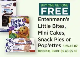 Heinen's Entenmann's Little Bites, Mini Cakes, Snack Pies or Pop'ettes offer