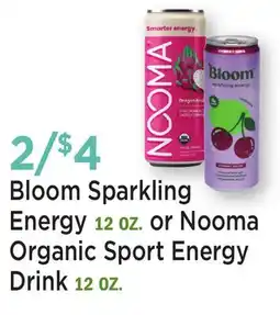 Heinen's Bloom Sparkling Energy 12 OZ. or Nooma Organic Sport Energy Drink 12 OZ offer