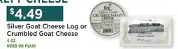 Heinen's Silver Goat Cheese Log or Crumbled Goat Cheese offer