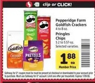 Pepperidge Farm Goldfish Crackers & Pringles Chips