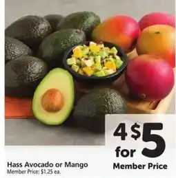 Safeway Hass Avocado or Mango offer