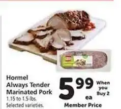 Safeway Hormel Always Tender Marinated Pork offer