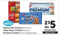Safeway Nabisco Ritz Crackers, Chips Ahoy! Cookies, Premium Crackers offer