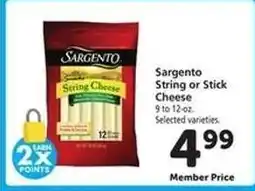 Safeway Sargento String or Stick Cheese offer