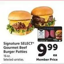 Safeway Signature SELECT Gourmet Beef Burger Patties offer