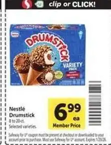 Safeway Nestle Drumstick offer