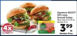 Safeway Signature Select 93% lean Ground Turkey offer