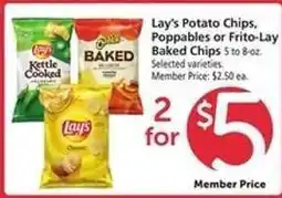Safeway Lay's Potato Chips, Poppables or Frito-Lay Baked Chips offer