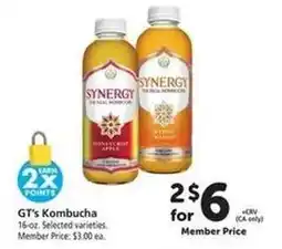 Safeway GT's Kombucha offer