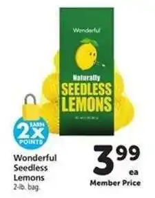 Safeway Wonderful Seedless Lemons offer