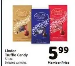 Safeway Lindor Truffle Candy offer