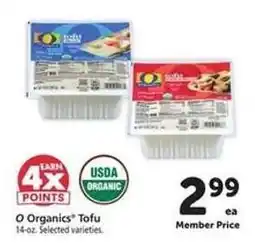 Safeway O Organics Tofu offer