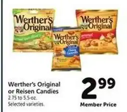 Safeway Werther's Original or Reisen Candies offer