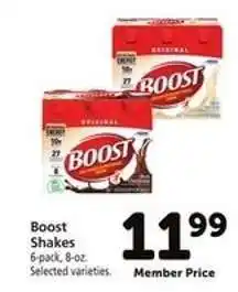 Safeway Boost Shakes offer