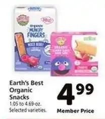 Safeway Earth's Best Organic Snacks offer