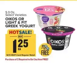 Food Lion Oikos or Light + Fit Greek Yogurt offer