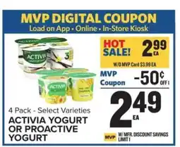 Food Lion ACTIVIA YOGURT OR PROACTIVE YOGURT offer
