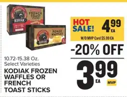 Food Lion Kodiak Frozen Waffles or French Toast Sticks offer