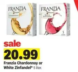 Meijer Franzia Chardonnay or White Zinfandel offer