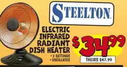 Ollie's STEELTON ELECTRIC INFRARED RADIANT DISH HEATER offer